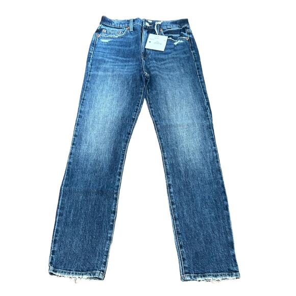 PISTOLA Cara High Rise Vintage Skinny Jeans Womens 26 Blue Distressed Raw Hem - Picture 1 of 9